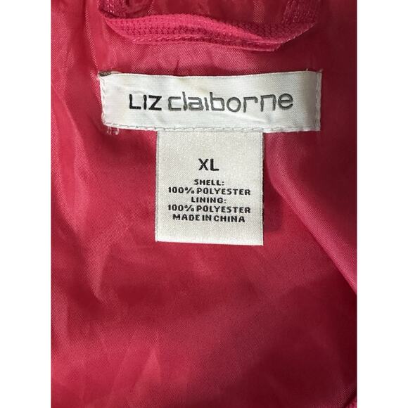 Liz Claiborne Womens Sz XL Pink Solid Sleeveless Zip Up Vest - Picture 13 of 16